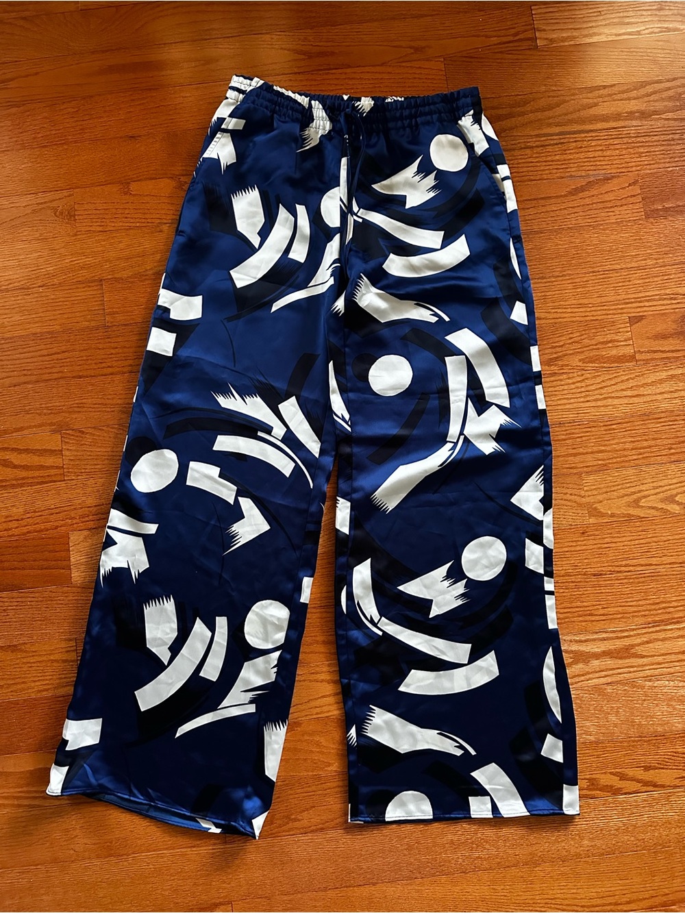RALPH LAUREN 100% Polyester Wide Leg Pants ~ Brand New!- M